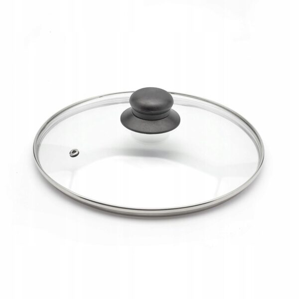 Pokrywka 22 cm szklana metalowy rant Odpowietrznik Żaroodporna - obrazek 6