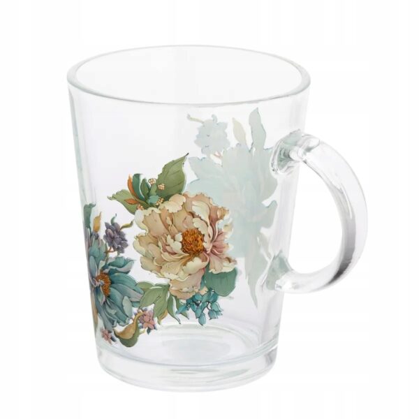 Szklanka do kawy herbaty Peonia kwiaty 420 ml - obrazek 2