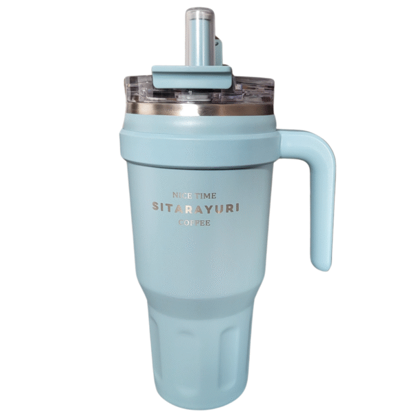 Kubek Termiczny VIRALOWY  podręczny 1100 ml z uchwytem Słomka zatyczka - obrazek 7