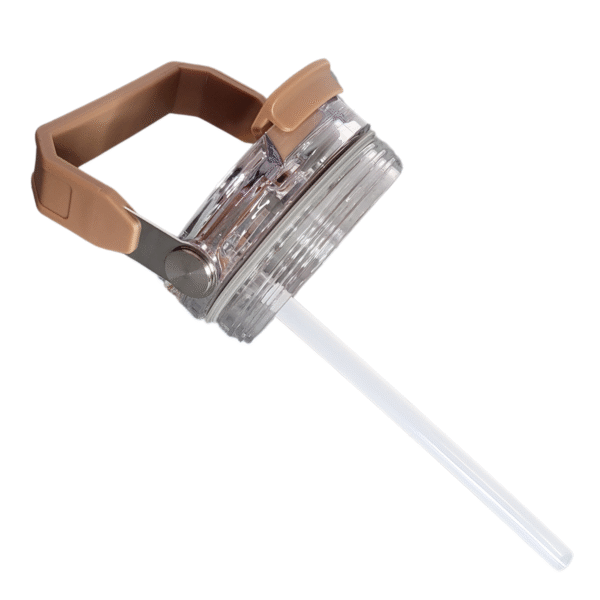 Kubek Termiczny 600 ml Stalowy matowy z rączką Słomka Ustnik - obrazek 11