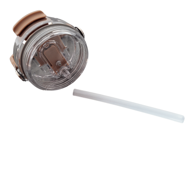 Kubek Termiczny 600 ml Stalowy matowy z rączką Słomka Ustnik - obrazek 13