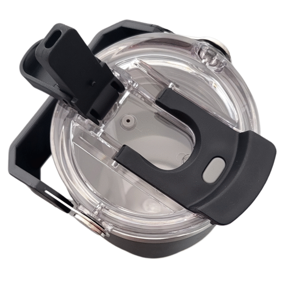 Kubek Termiczny 600 ml Stalowy matowy z rączką Słomka Ustnik - obrazek 5