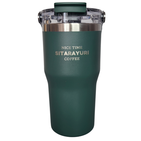 Kubek Termiczny 600 ml Stalowy matowy z rączką Słomka Ustnik - obrazek 19