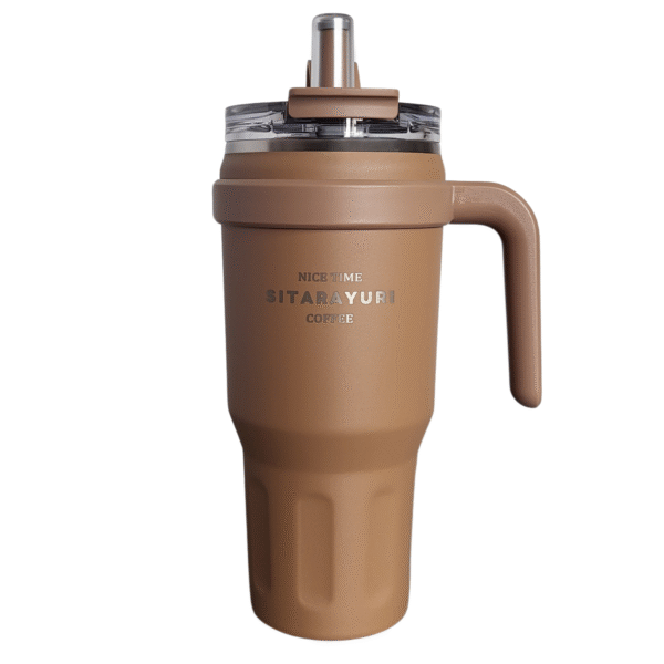 Kubek Termiczny VIRALOWY  podręczny 1100 ml z uchwytem Słomka zatyczka - obrazek 3