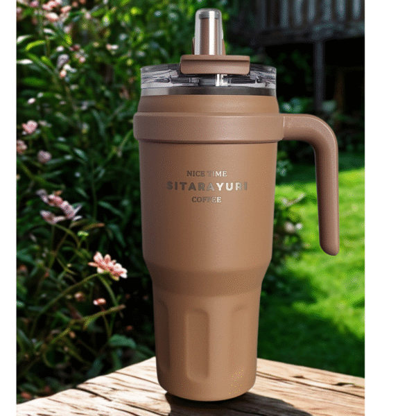 Kubek Termiczny VIRALOWY  podręczny 1100 ml z uchwytem Słomka zatyczka - obrazek 4