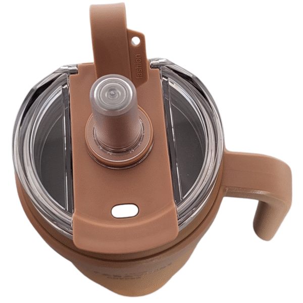 Kubek Termiczny VIRALOWY  podręczny 1100 ml z uchwytem Słomka zatyczka - obrazek 5