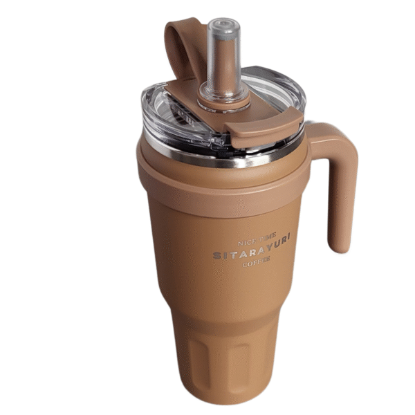 Kubek Termiczny VIRALOWY  podręczny 1100 ml z uchwytem Słomka zatyczka - obrazek 6