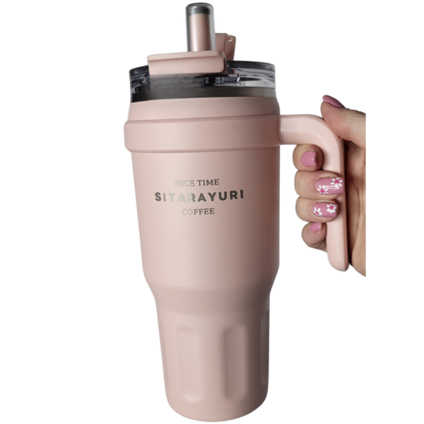 Kubek Termiczny VIRALOWY  podręczny 1100 ml z uchwytem Słomka zatyczka - obrazek 10