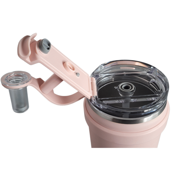 Kubek Termiczny VIRALOWY  podręczny 1100 ml z uchwytem Słomka zatyczka - obrazek 12