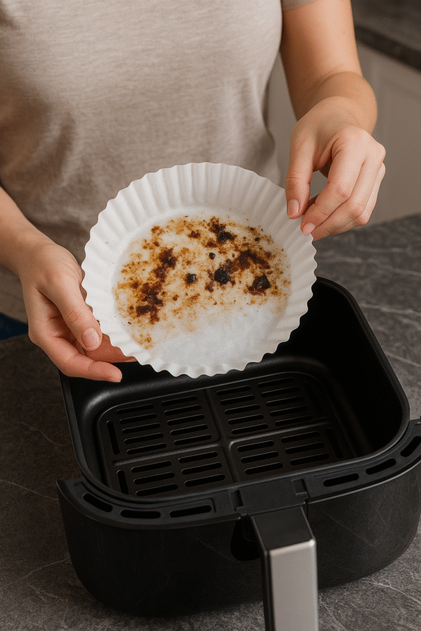 Papierowe wkłady do airfryer 20 cm 50 szt do frytkownicy - obrazek 4