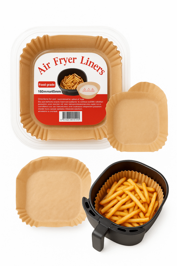 Papier do pieczenia wklad do frytkownicy AIRFRYER 16x16 cm 50 sztuk