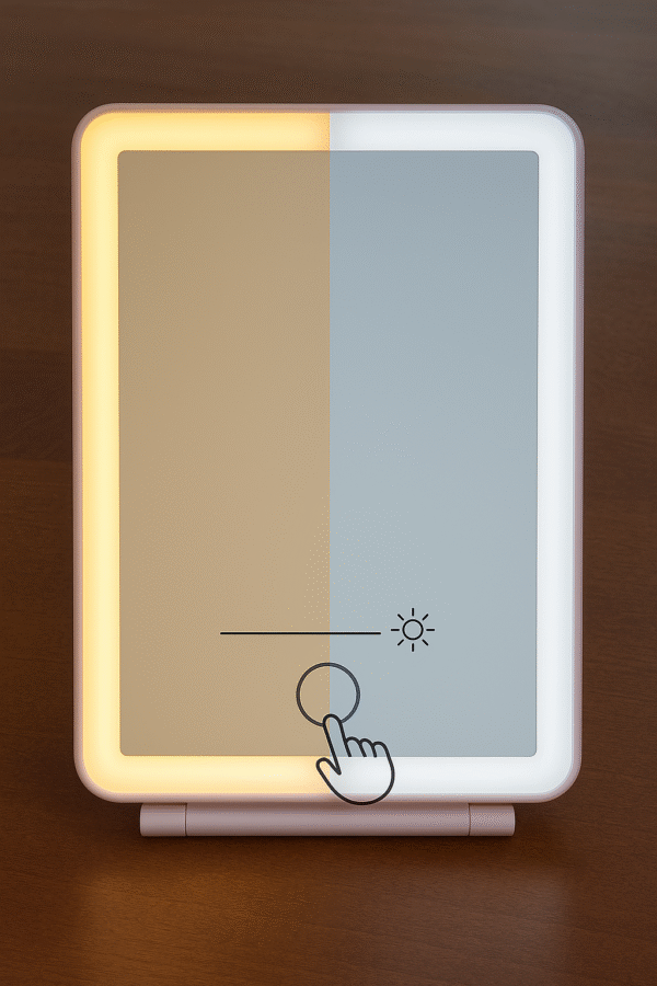 Lusterko do makijażu LED 13x19 cm podświetlane do makijażu ładowane USB - obrazek 8