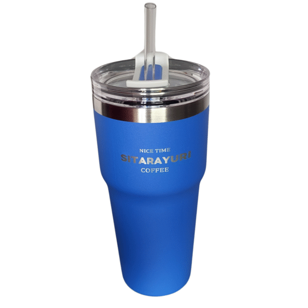 Kubek Termiczny 700 ml Matowy Słomka+Szczoteczka termos Stal nierdzewna - obrazek 23