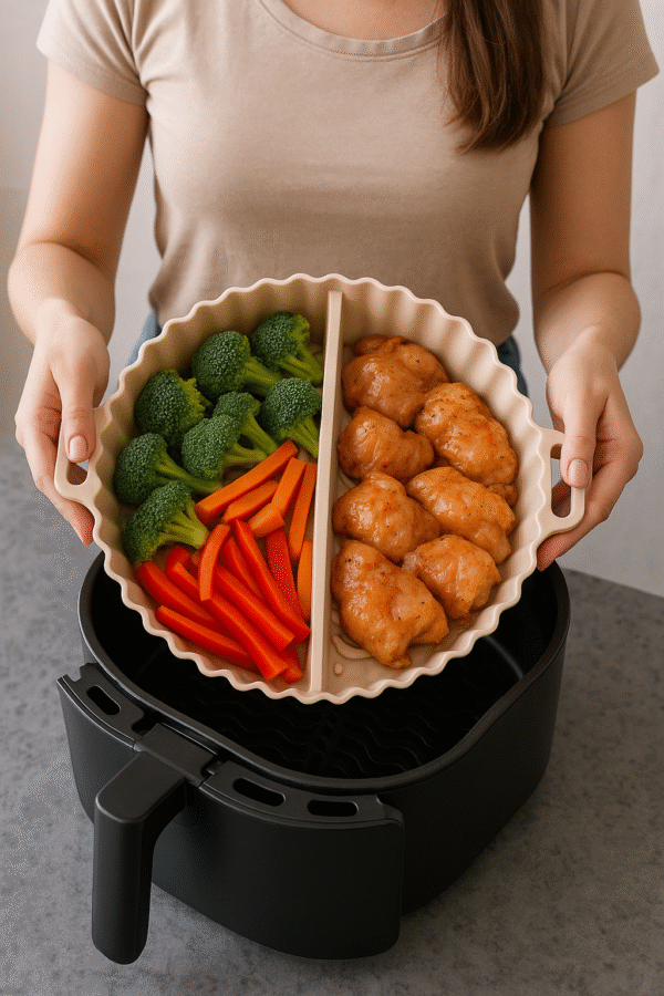 Foremka silikonowa do Airfryer 20 cm z przegrodą - obrazek 5