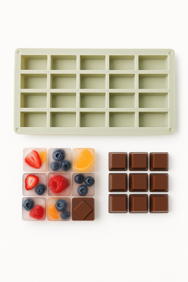 Foremka do kostek lodu Czekoladek Silikonowa 20 kostek 30x17,5x2cm
