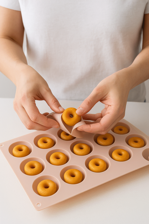 Forma Silikonowa Mini Donaty Deserki Monoporcje 29,5×17×1,5 cm 18 otworów - obrazek 2