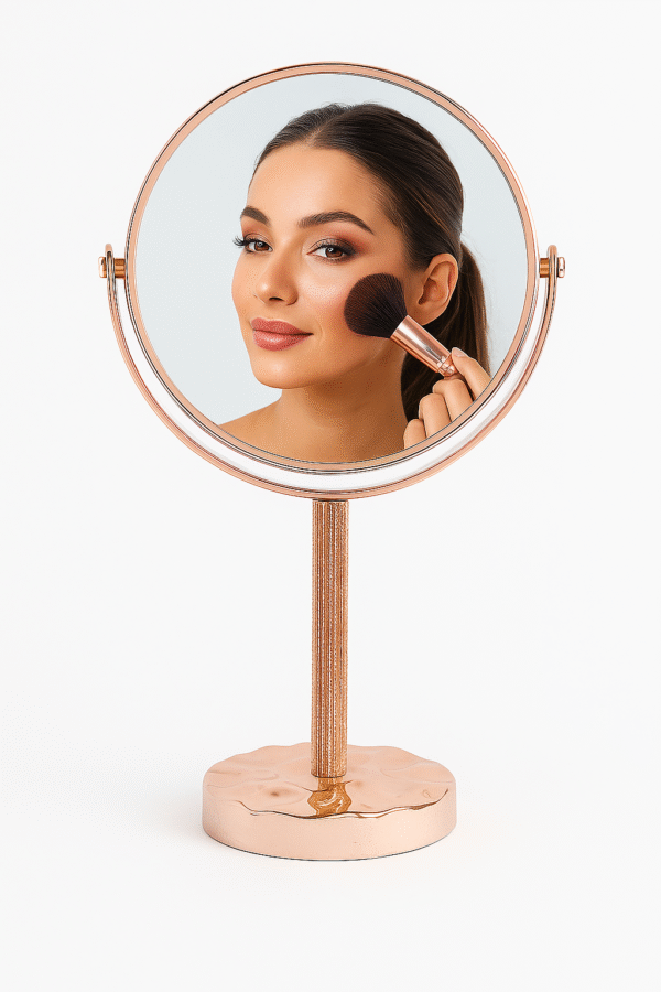 Lusterko kosmetyczne stojące 32 cm glamour z kryształkami - obrazek 8