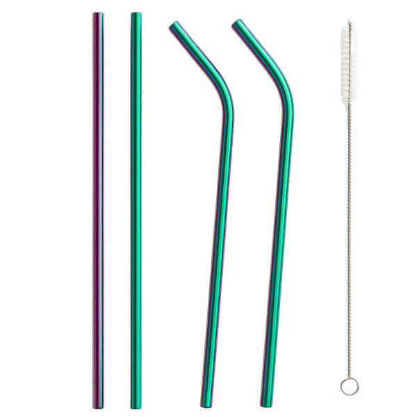 Metalowe słomki wielorazowe 20 szt 21 cm stal nierdzewna + szczoteczka - obrazek 7