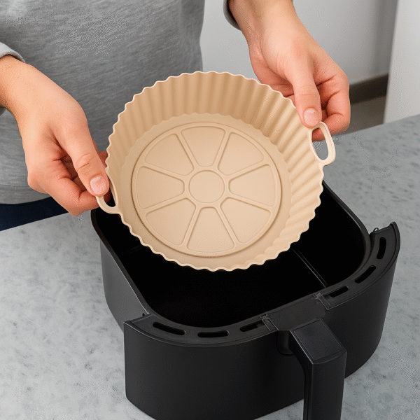 Wkład silikonowy do airfryer okrągły 20 cm forma do frytkownicy beztłuszczowej - obrazek 9