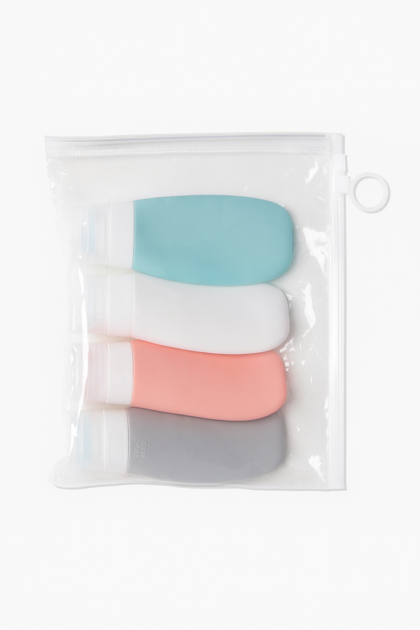 Tubki podróżne na kosmetyki 90 ml zestaw 4 szt silikonowe - obrazek 7