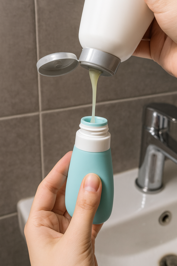 Tubki podróżne na kosmetyki 90 ml zestaw 4 szt silikonowe - obrazek 4