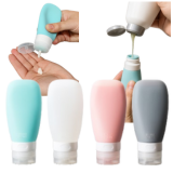 Tubki podróżne na kosmetyki 90 ml zestaw 4 szt silikonowe