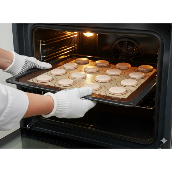 Silikonowa mata do pieczenia perforowana 40x30 cm wzór beza ciasteczka - obrazek 2