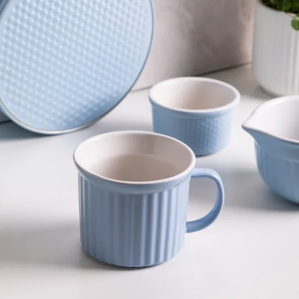 Kubek ceramiczny 650 ml Fusion Blue duży kubek do zupy, kremów i dań na ciepło - obrazek 4