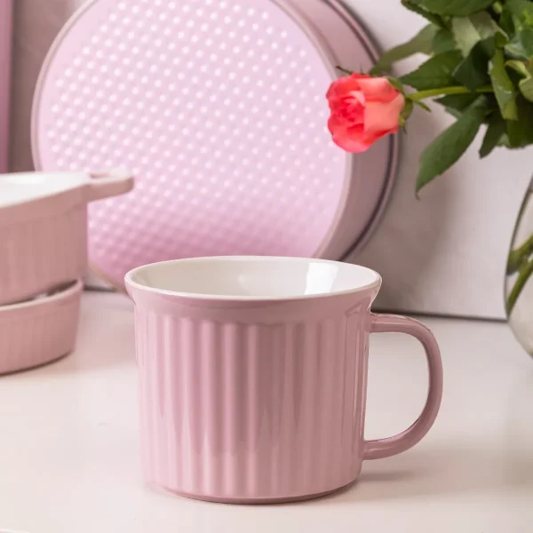 kubek miska do zupy fusion pink ceramiczny