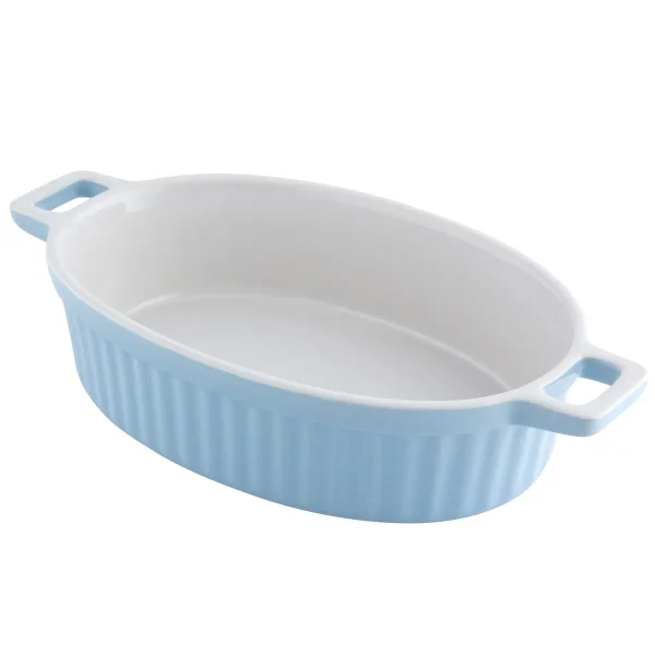Naczynie ceramiczne do zapiekania 900 ml Fusion Blue owalna forma z uchwytami do piekarnika