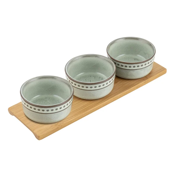 Zestaw miseczek do dipów na bambusowej podstawce Florina Etna - obrazek 3
